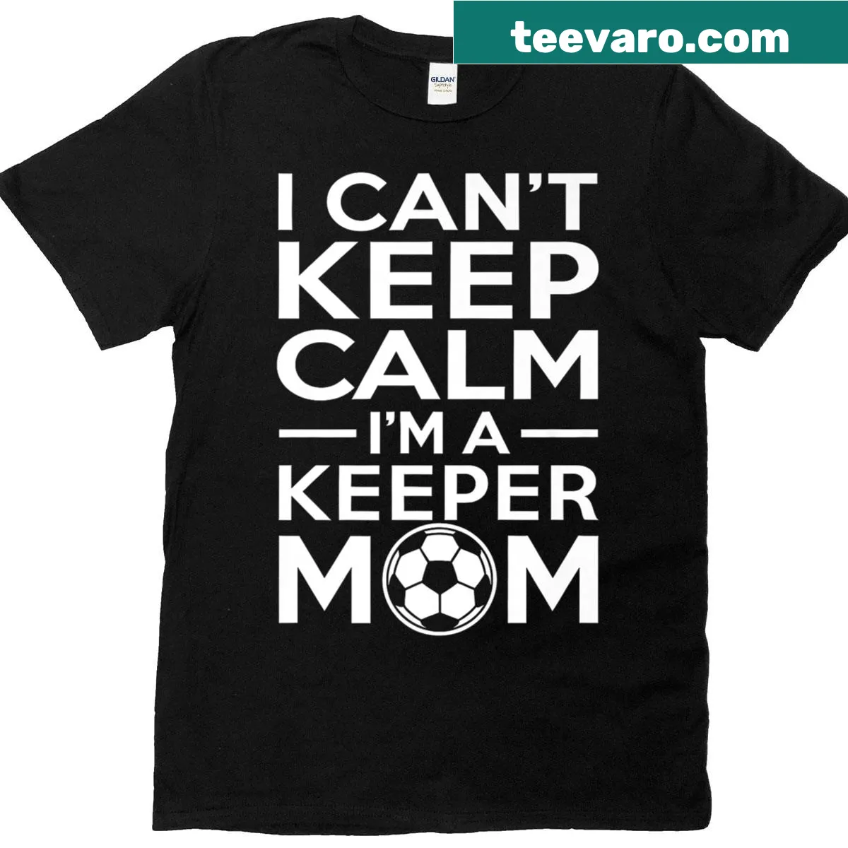 Bold soccer mom graphic t-shirt with humorous slogan — on a men's t-shirt