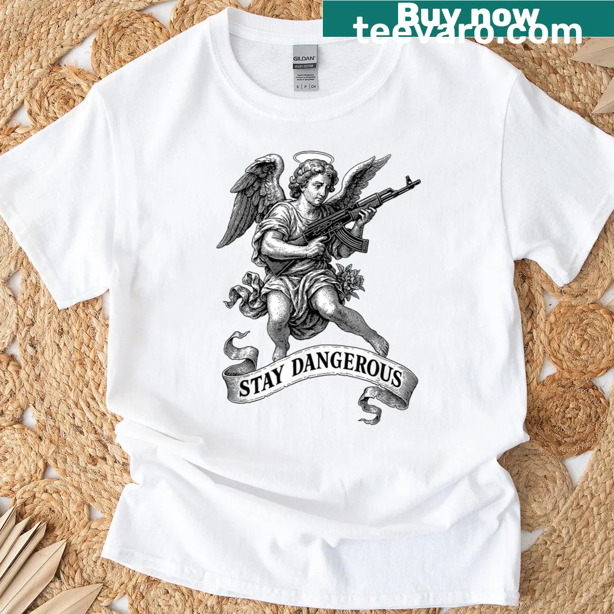 Vintage design featuring Tatooine landscape on a travel t-shirt — on a men's t-shirt