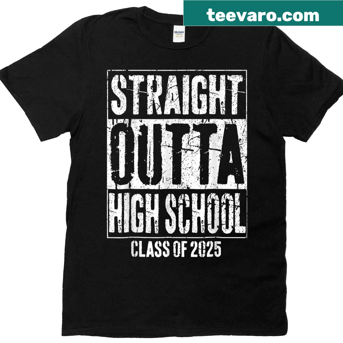 Graduation Class of 2025 graphic t-shirt — on a men's t-shirt