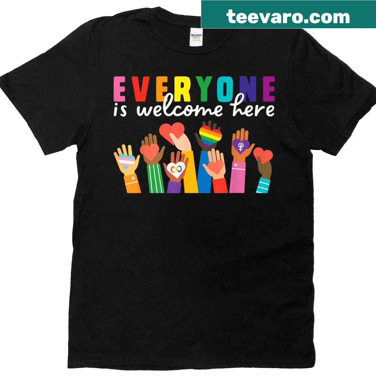 T-shirt promoting support for men, women and kids — on a men's t-shirt