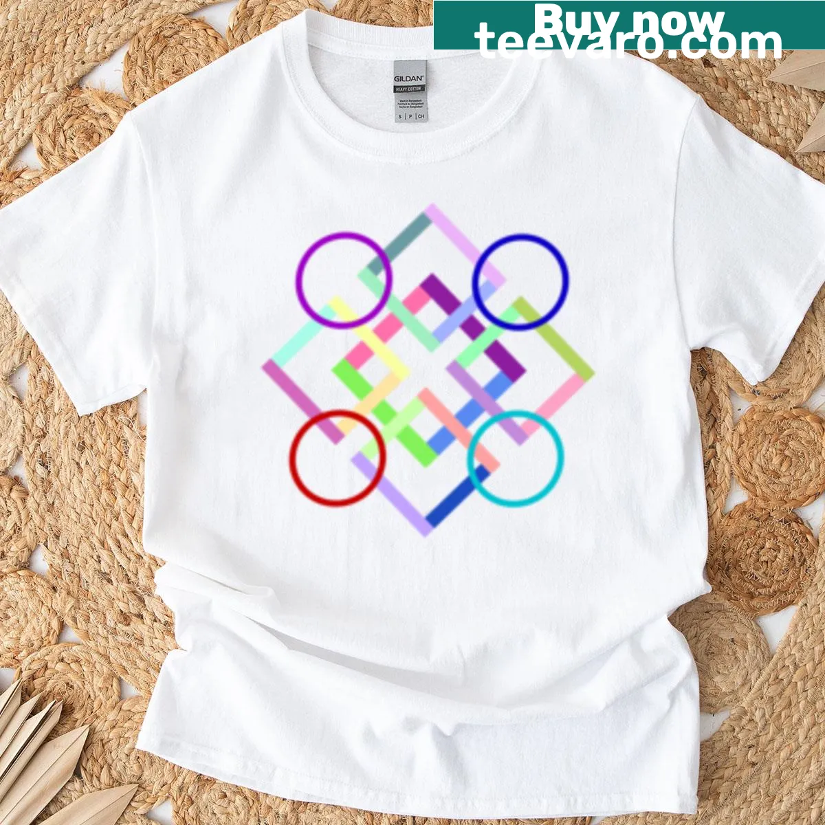 T-shirt featuring a trendy abstract design — on a men's t-shirt