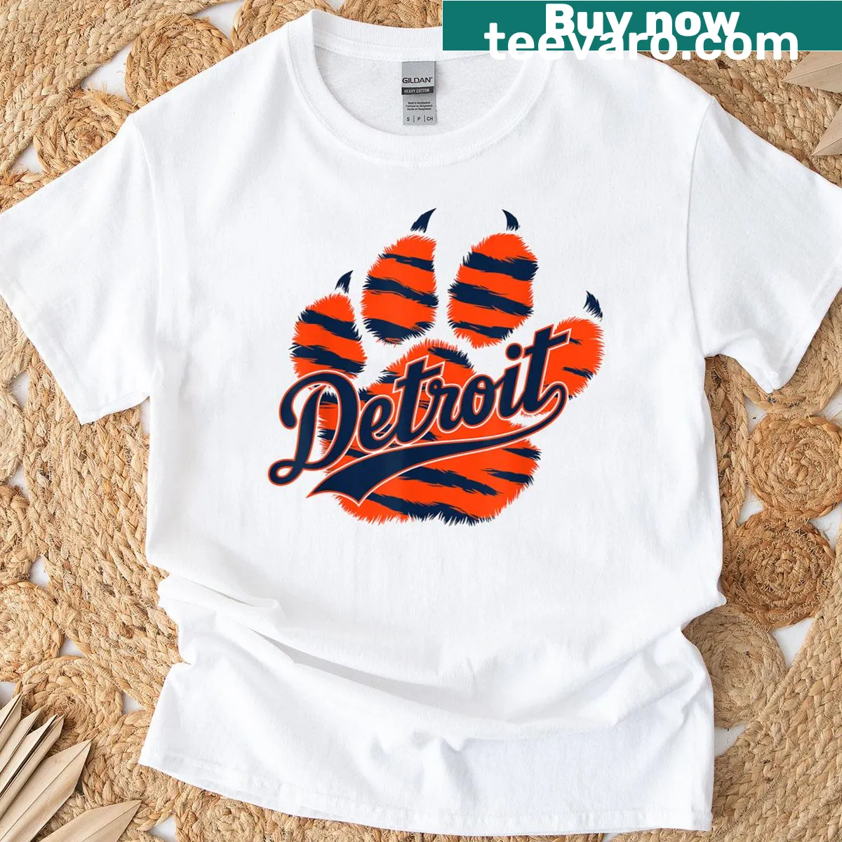 Vintage Detroit animal-themed t-shirt for kids — on a men's t-shirt