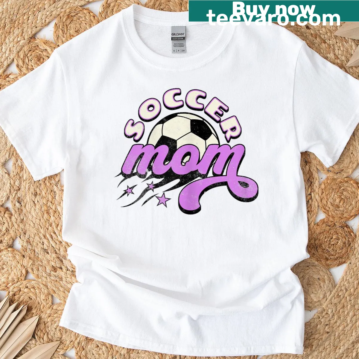 Proud typography design for soccer moms on a T-shirt — on a men's t-shirt