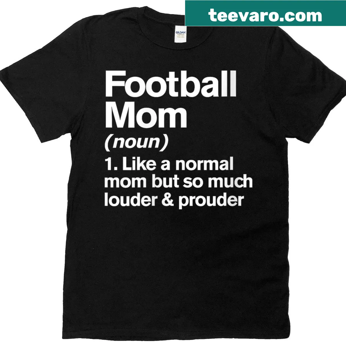 Funny Football Mom t-shirt with humorous definition design — on a men's t-shirt