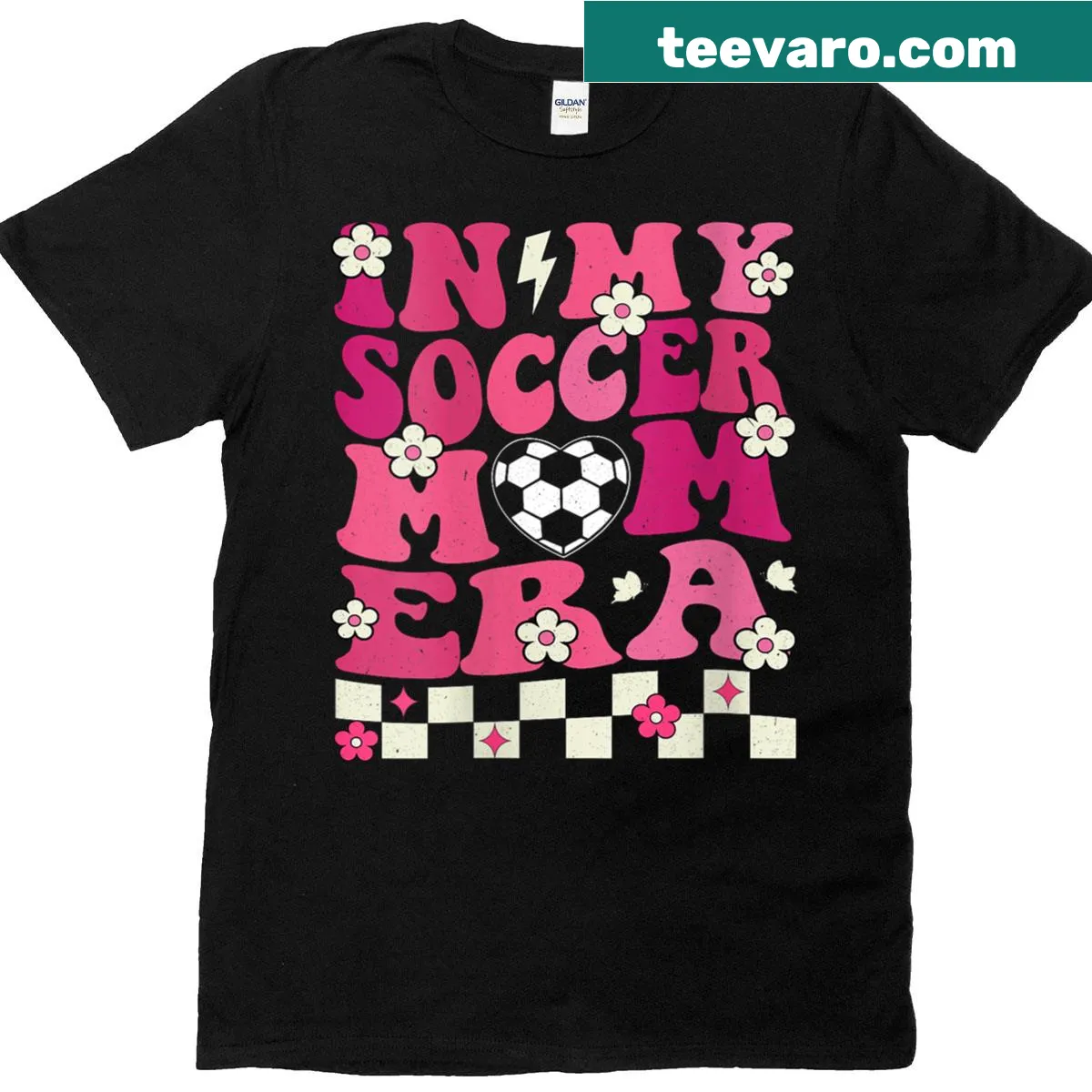 Cheerful graphic t-shirt for soccer moms — on a men's t-shirt