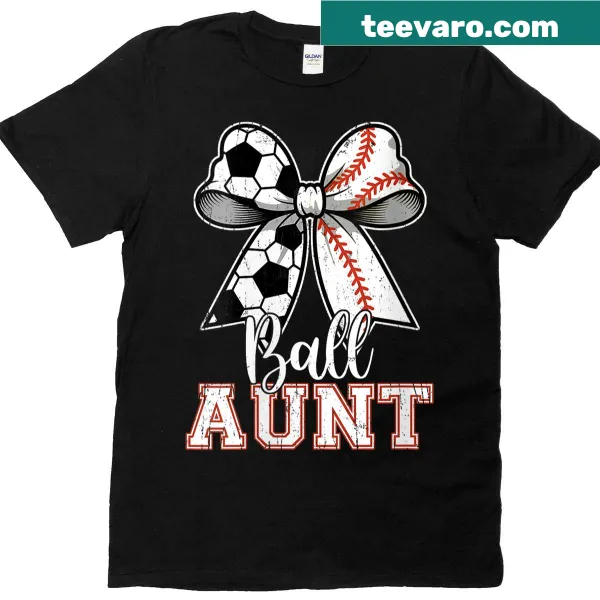 Soccer baseball mom t-shirt with stylish bow design