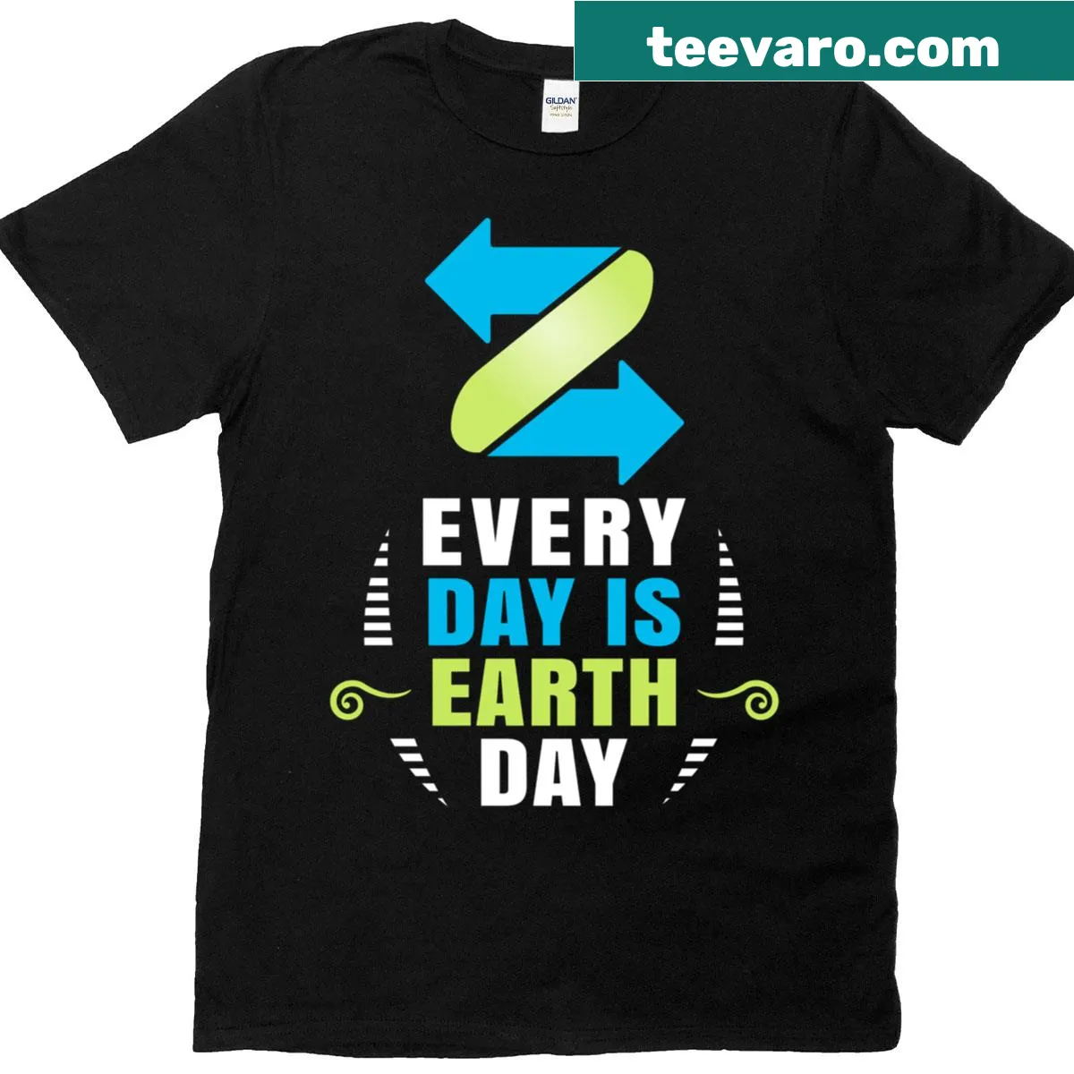 Inspirational Earth Day graphic tee with bold text about environmental activism — on a men's t-shirt