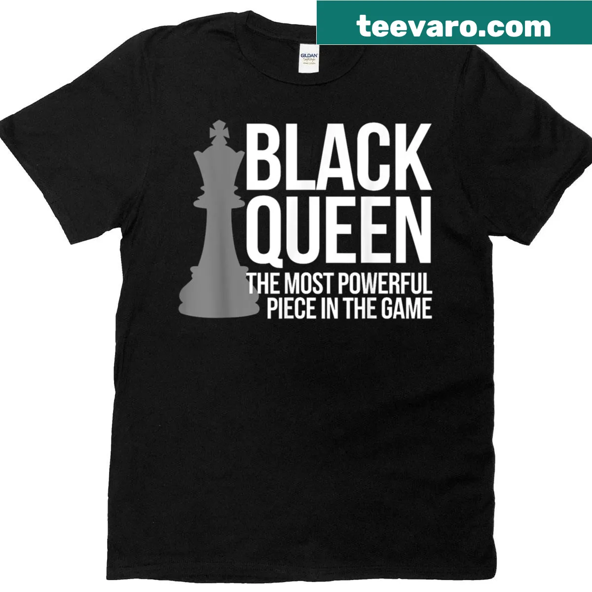 Empowering African queen graphic T-shirt for women — on a men's t-shirt