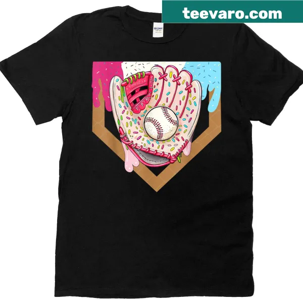 Illustrative baseball drip tee featuring an ice cream cone and playful text
