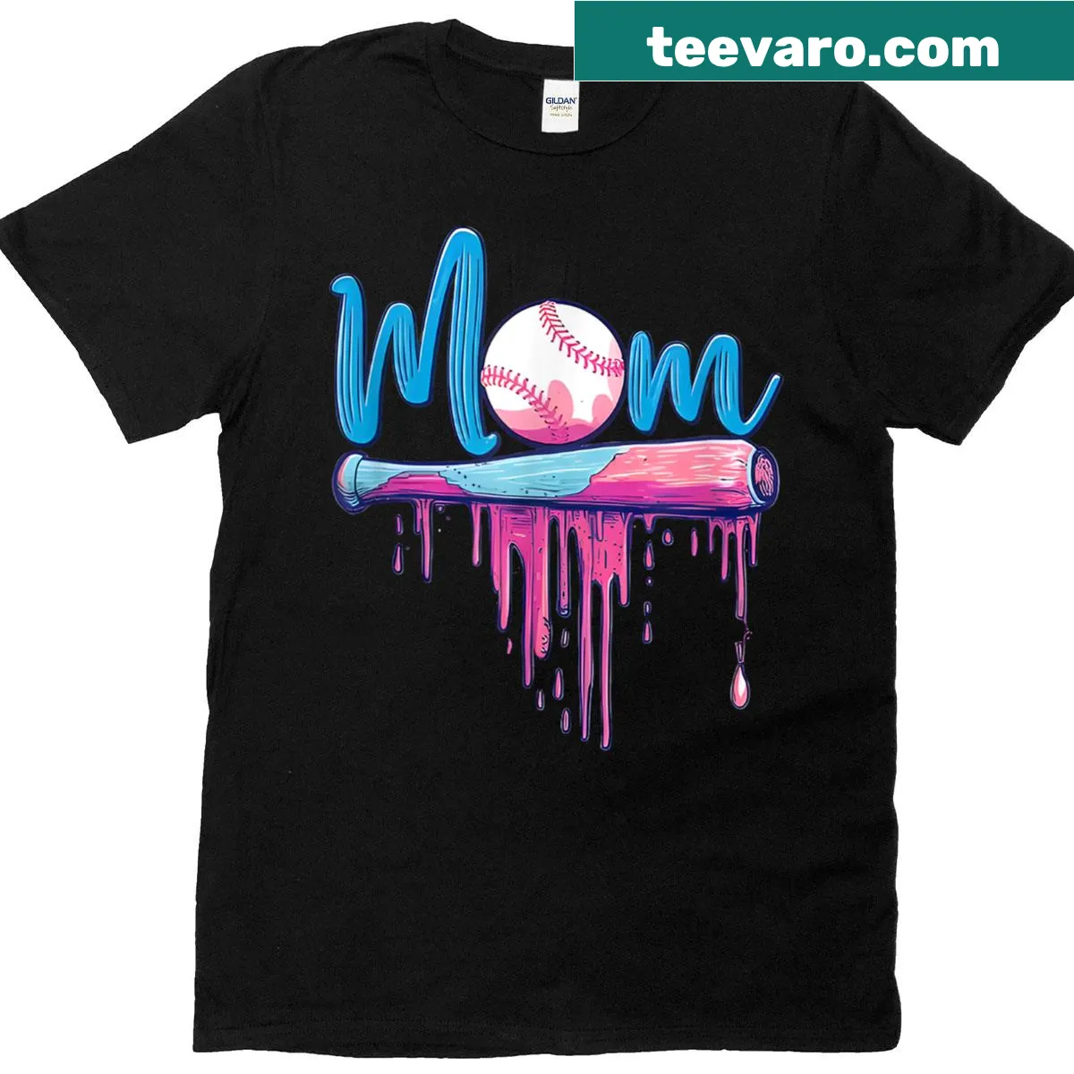 Cute t-shirt for baseball moms with a playful design — on a men's t-shirt