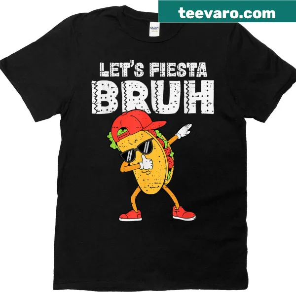 Funny cartoon taco dabbing for Cinco de Mayo on a kids' T-shirt