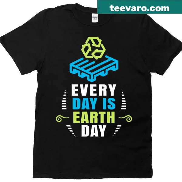 Illustration promoting Earth Day on an activism T-shirt