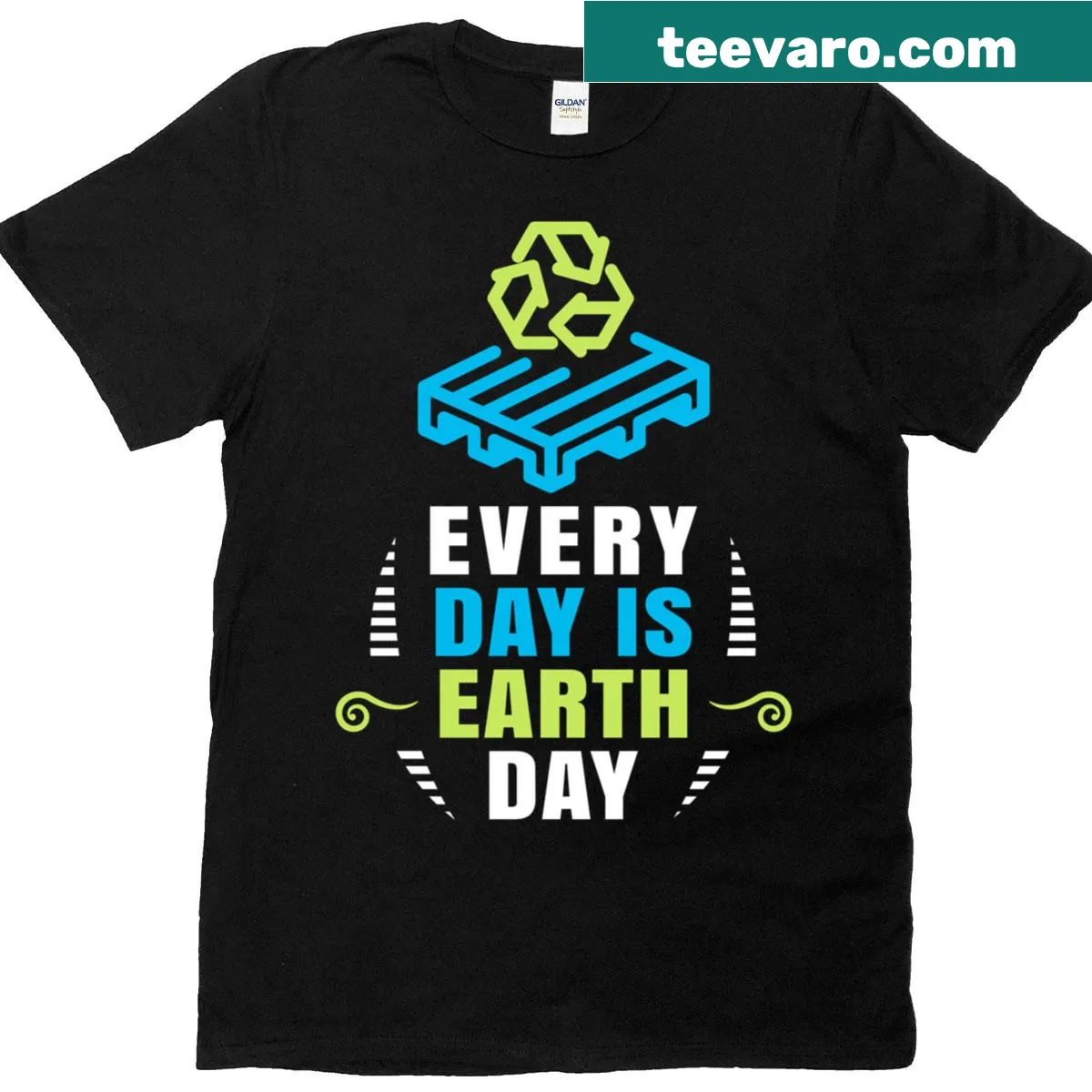 Illustration promoting Earth Day on an activism T-shirt — on a men's t-shirt