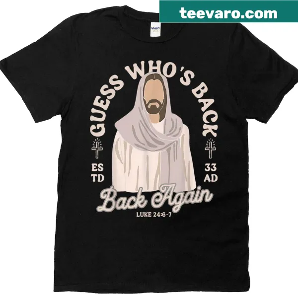 Funny Easter shirt with typography about Jesus returning