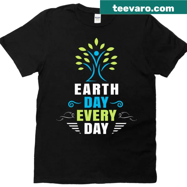 Inspirational Earth Day slogan graphic on t-shirt for activism