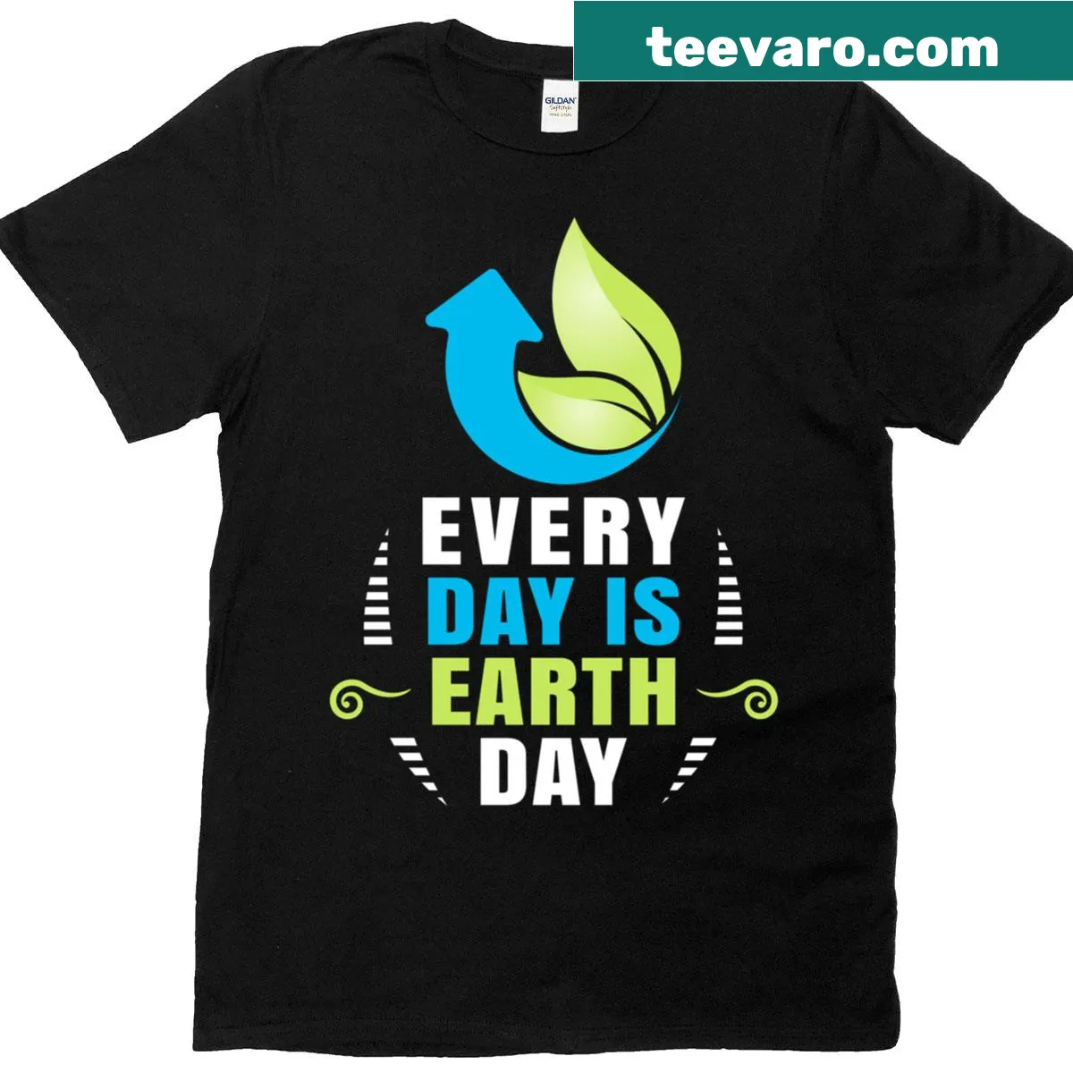 T-shirt featuring the empowering phrase: Every Day Is Earth Day focused on saving the planet — on a men's t-shirt