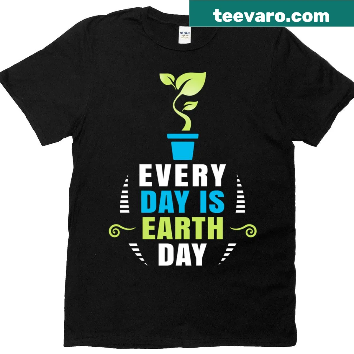 Recycling themed Earth Day T-shirt with motivational text — on a men's t-shirt