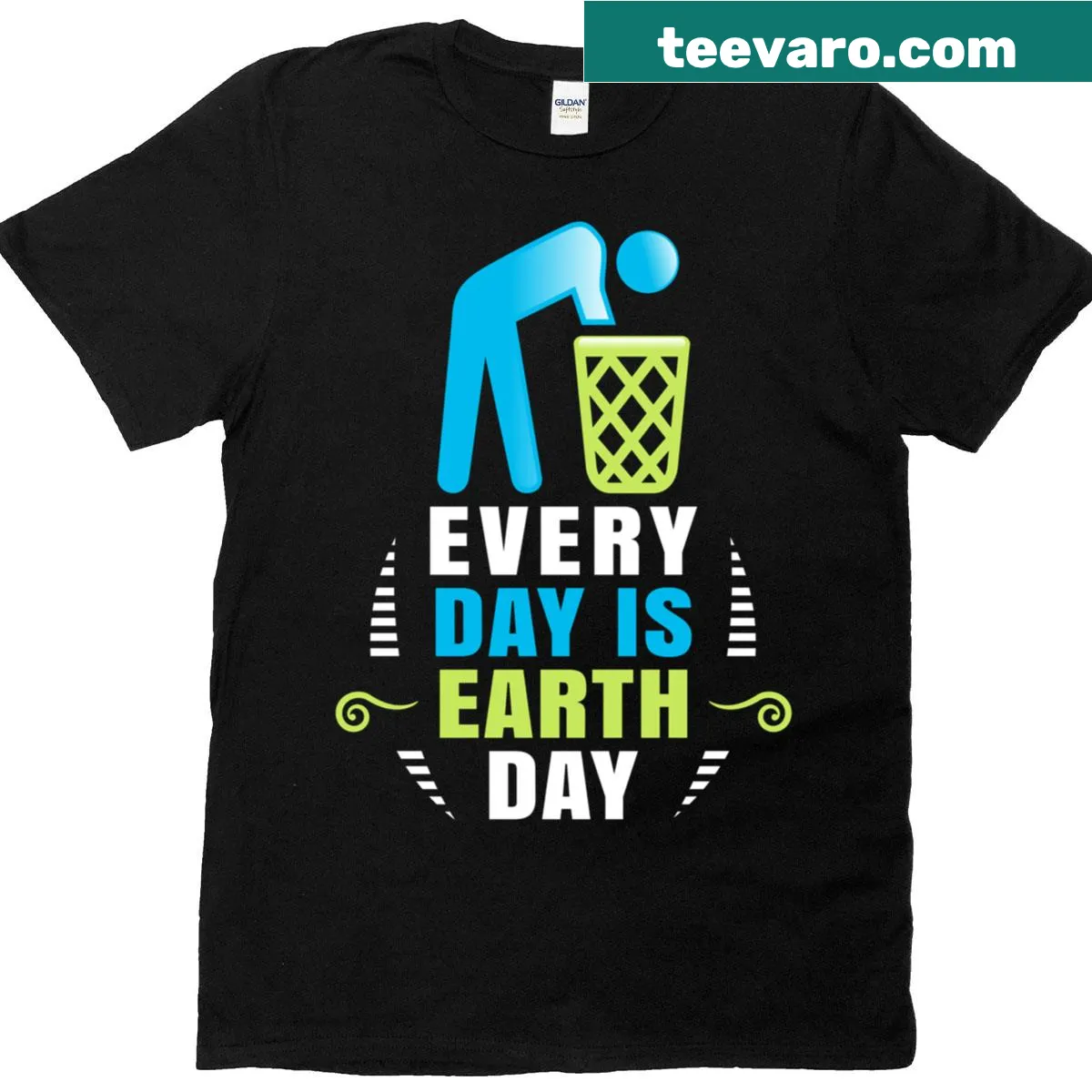 Activism t-shirt for Earth Day with recycling message. — on a men's t-shirt