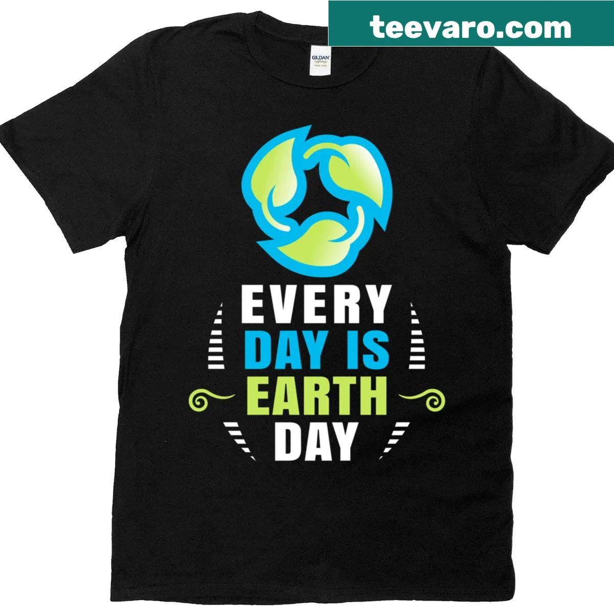 Environmental activism T-shirt with recycling message — on a men's t-shirt