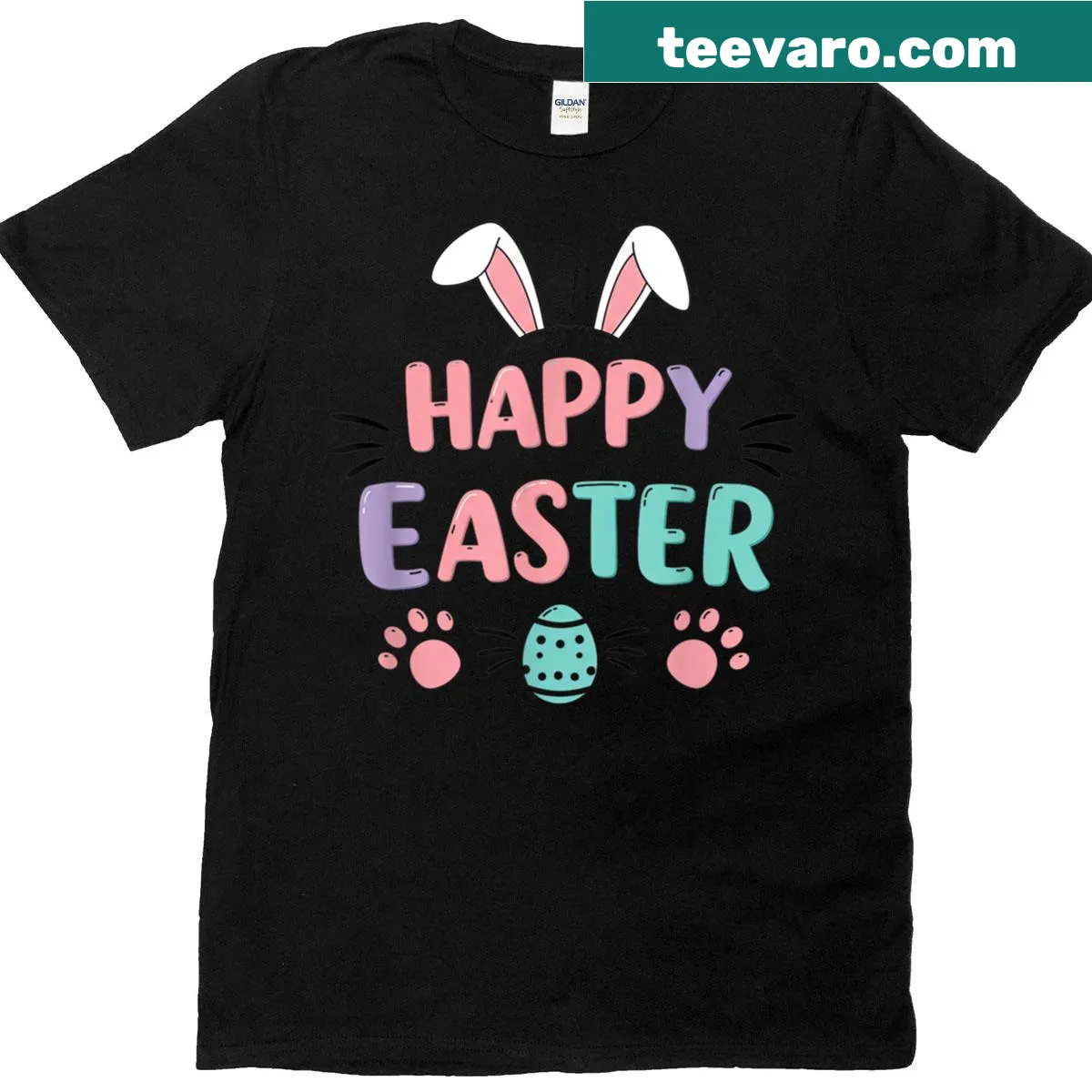 Cute bunny rabbit graphic for a Funny Easter T-shirt — on a men's t-shirt