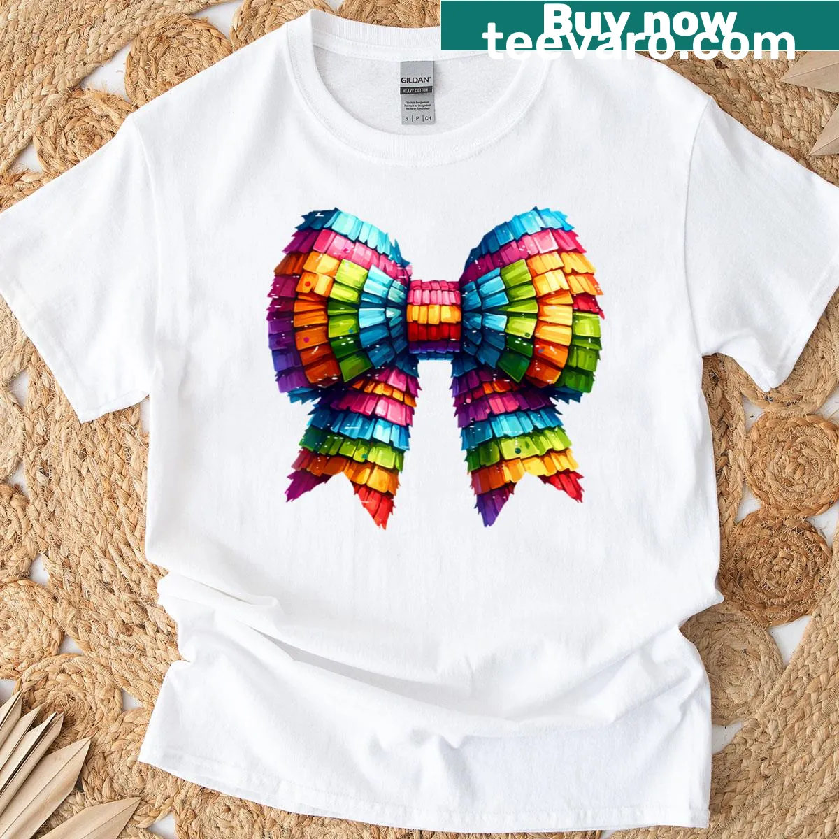 Cinco de Mayo shirt with a coquette bow design — on a men's t-shirt