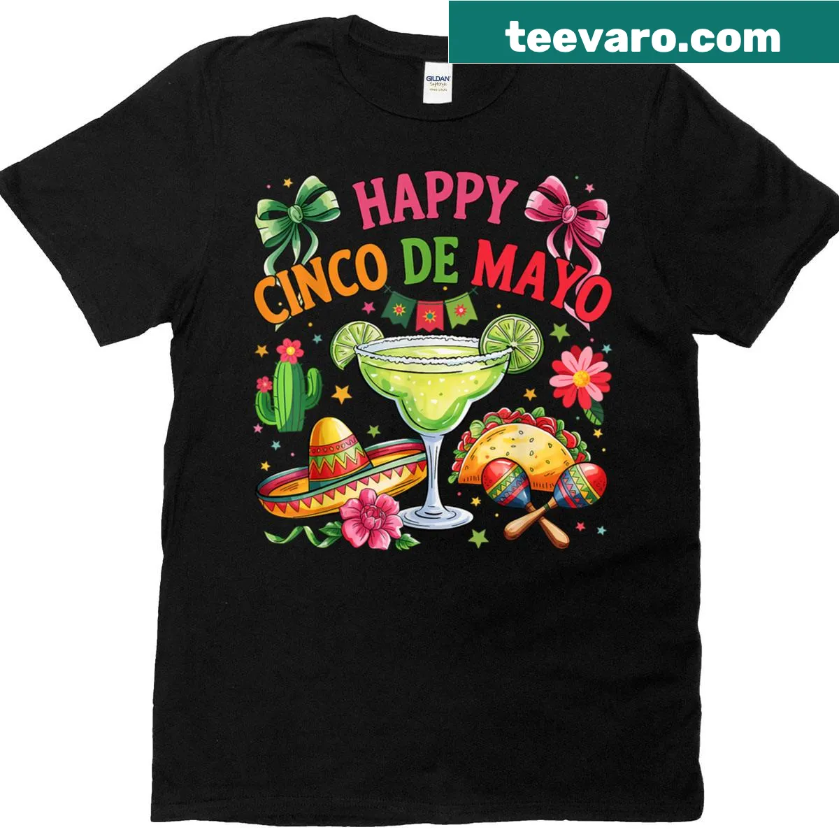 Cinco de Mayo T-shirt featuring festive graphics celebrating the holiday spirit. — on a men's t-shirt