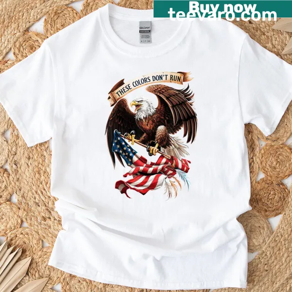 Patriotic Memorial Day t-shirt with American flag design