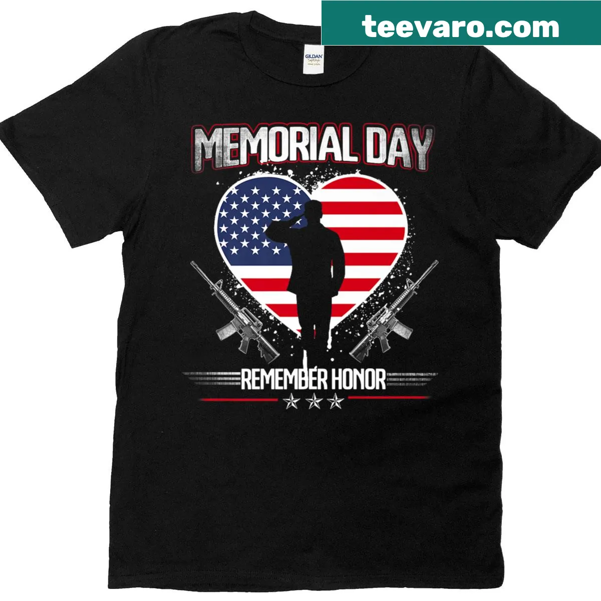 Memorial Day support for veterans design on T-shirt — on a men's t-shirt