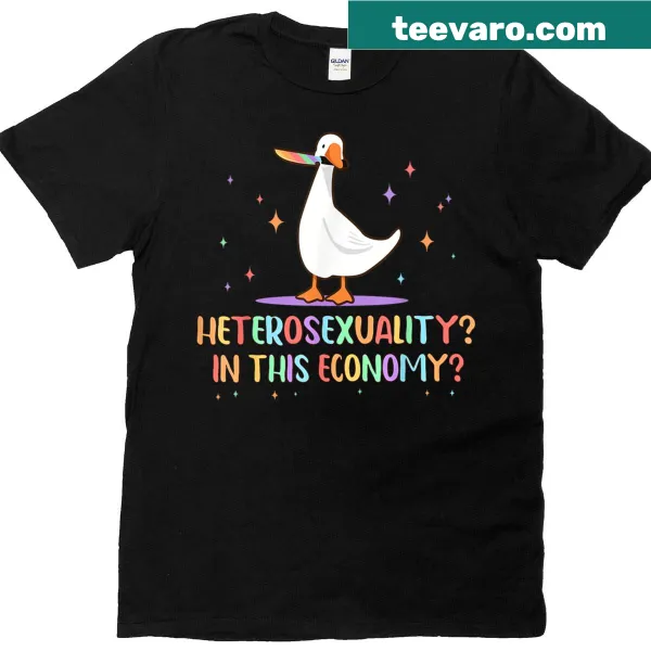 Funny LGBTQ-themed T-shirt discussing relationships and economy.