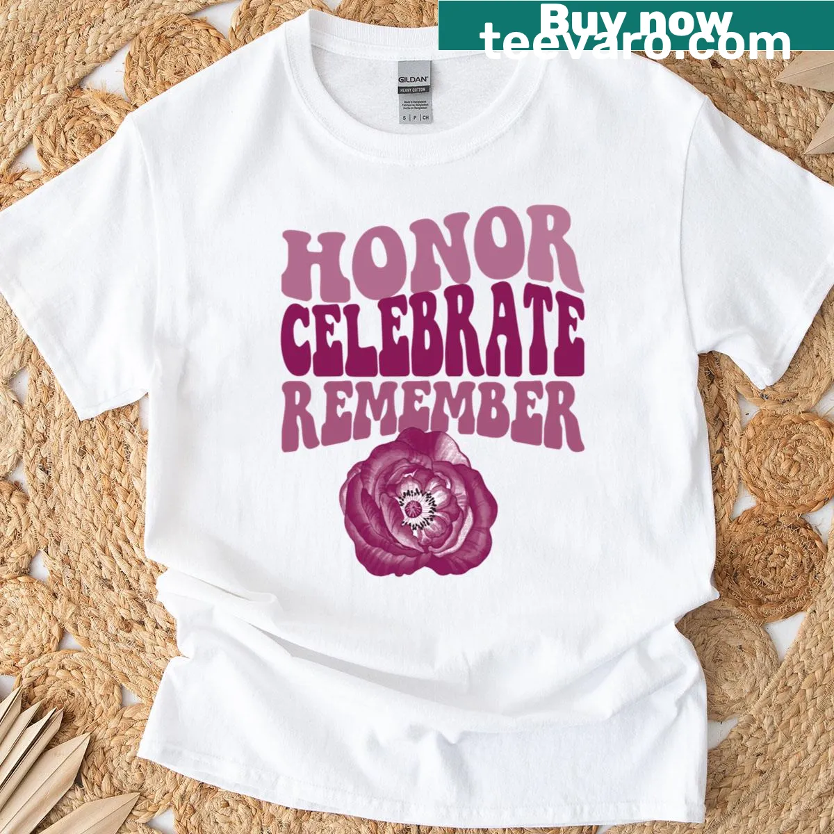 Vintage Memorial Day t-shirt with poppy flower design — on a men's t-shirt