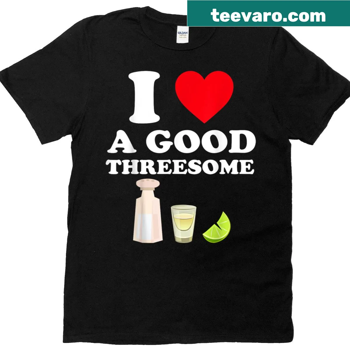 Funny Cinco De Mayo t-shirt with threesome humor — on a men's t-shirt