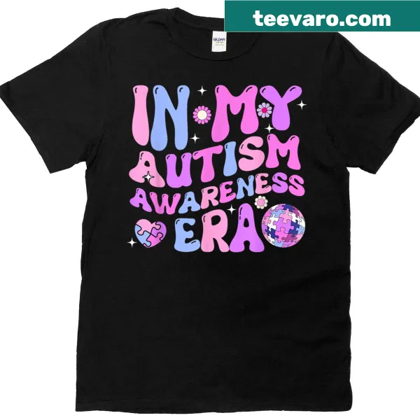 T-shirt promoting autism awareness with a groovy design