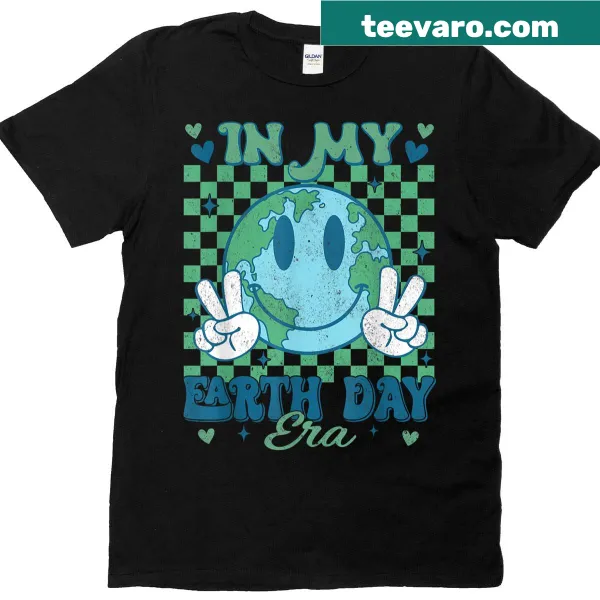 Children's t-shirt with smiley face and Earth Day message