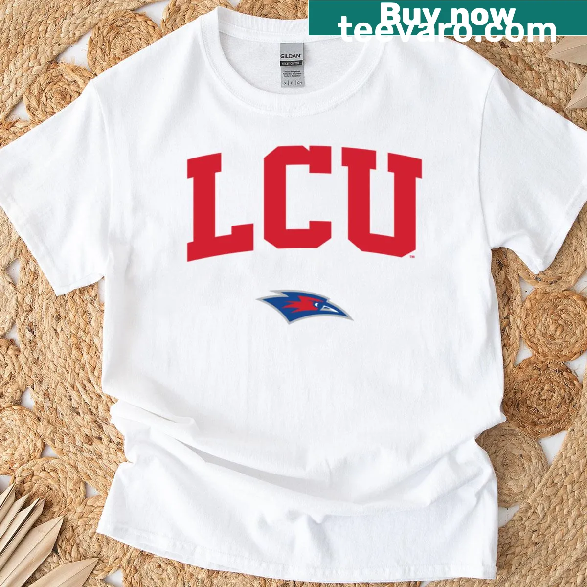 Lubbock Christian University Chaparrals logo T-shirt — on a men's t-shirt