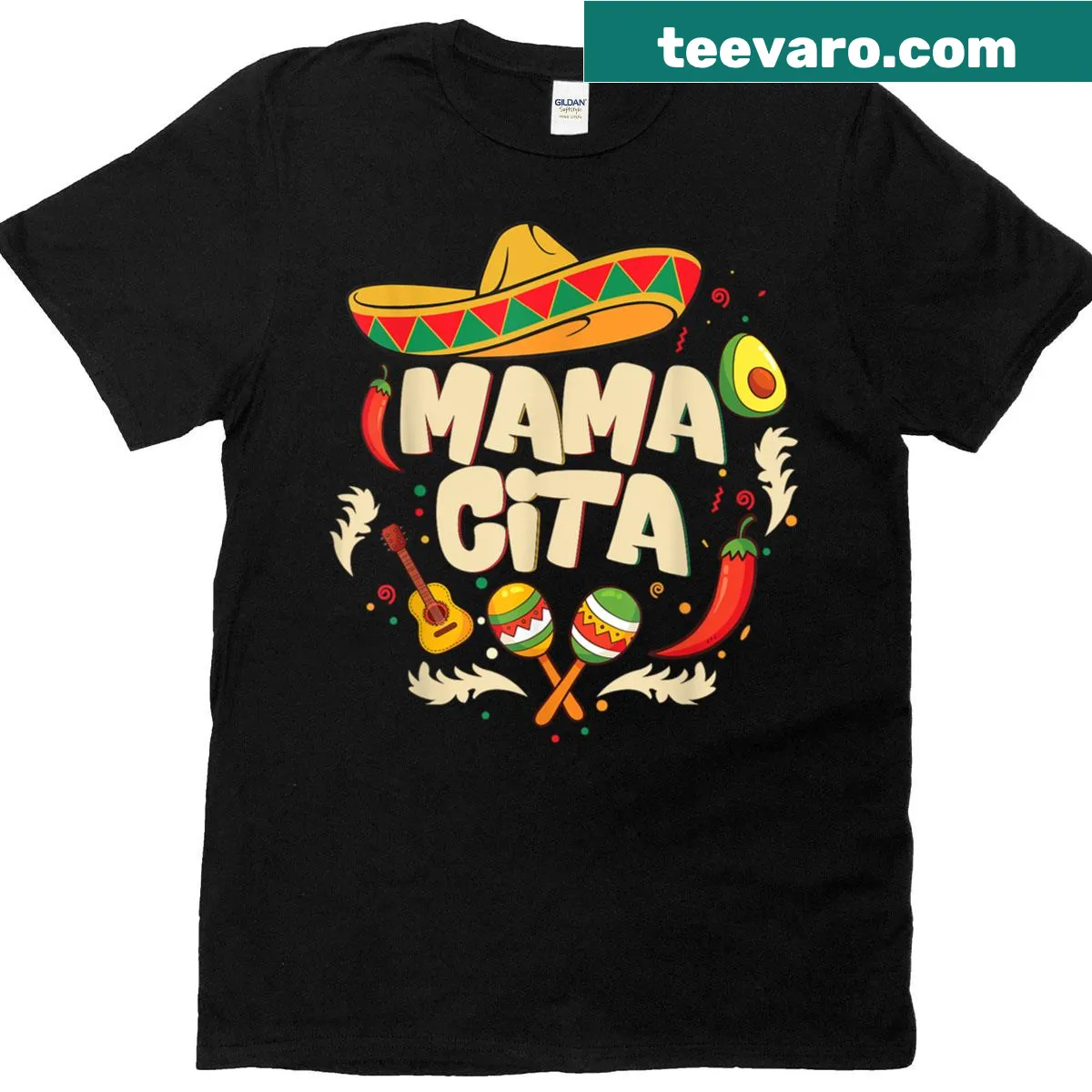 T-shirt with the word 'Mamacita' celebrating Cinco de Mayo for couples — on a men's t-shirt