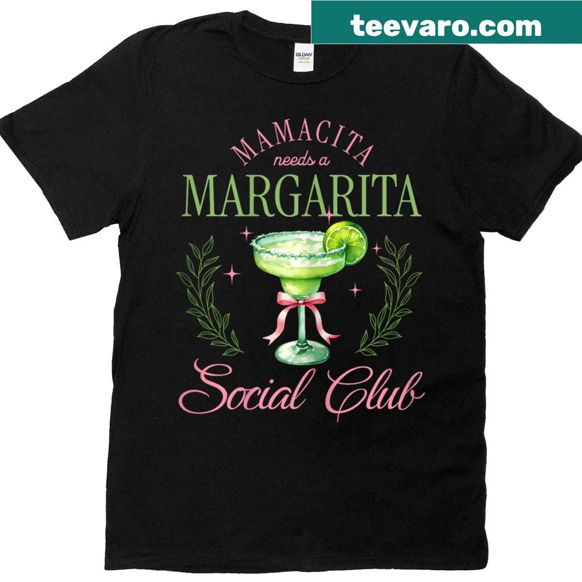 Cheeky women's T-shirt with the text 'Mamacita Needs A Margarita' — on a men's t-shirt
