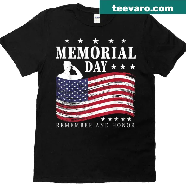 Retro USA flag Memorial Day t-shirt for men and boys