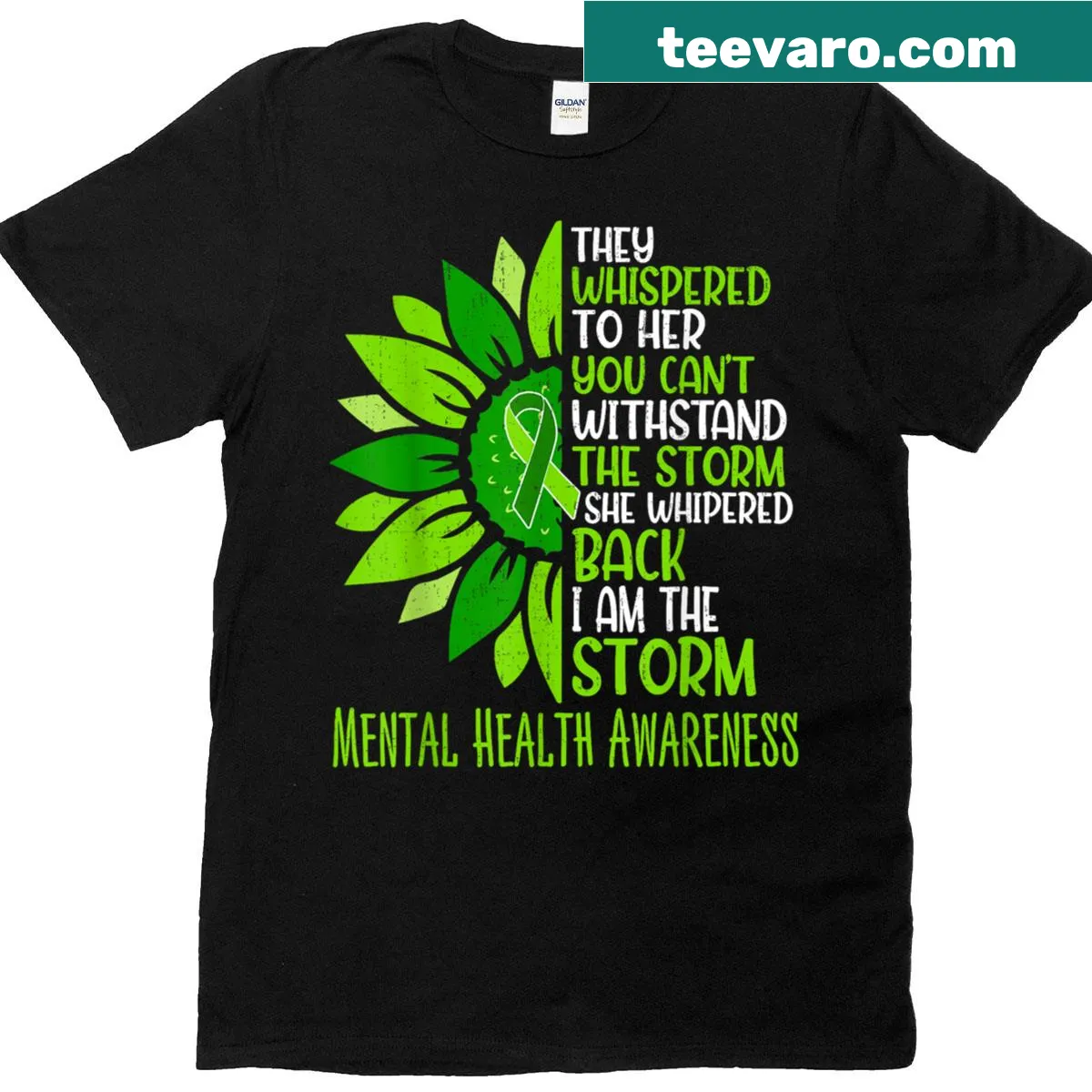Motivational shirt for women promoting mental health awareness — on a men's t-shirt