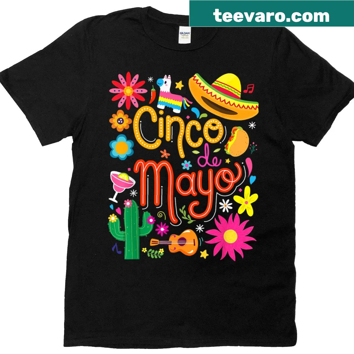 Lively Cinco De Mayo T-shirt featuring a festive graphic — on a men's t-shirt