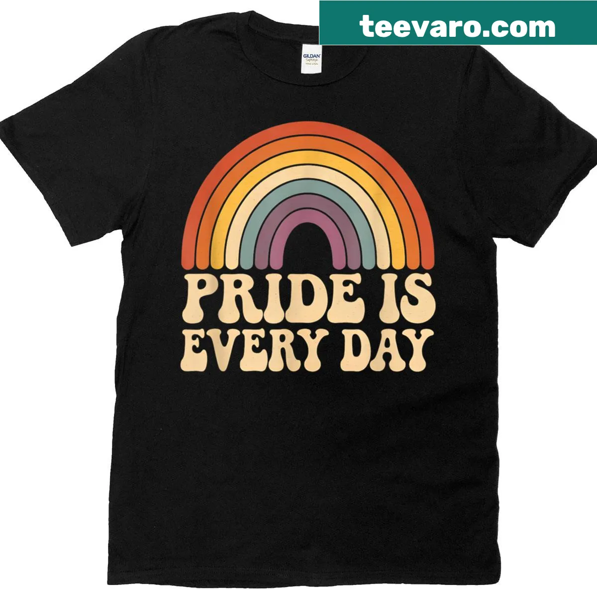 Pride-themed t-shirt with text 'Pride Is Every Day' — on a men's t-shirt