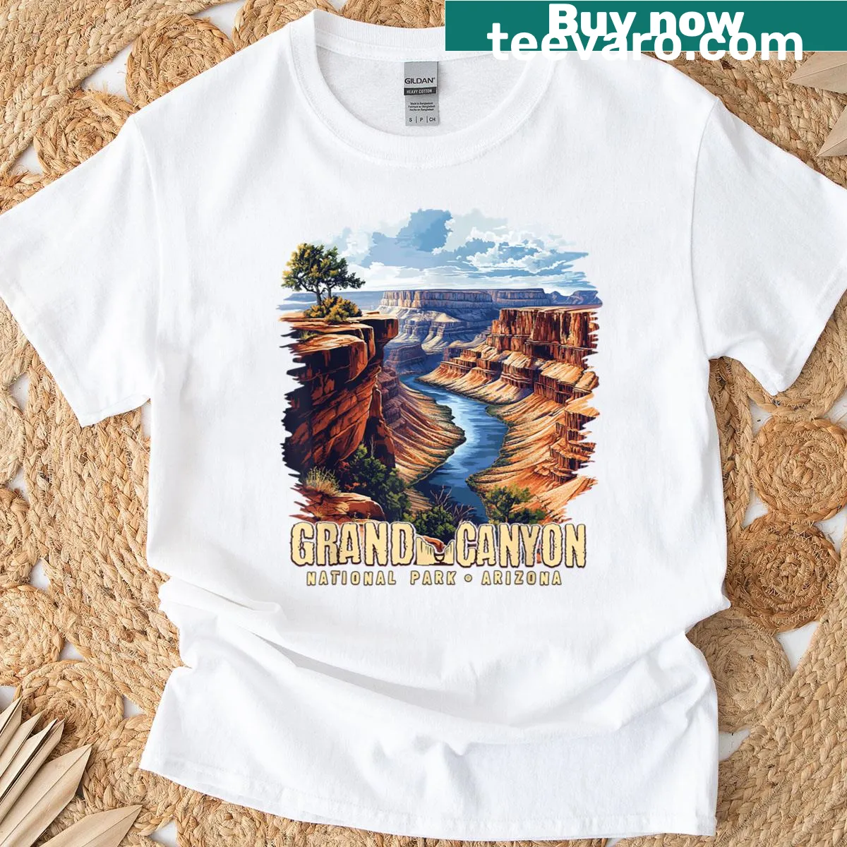 Retro graphic of the Grand Canyon National Park — on a men's t-shirt