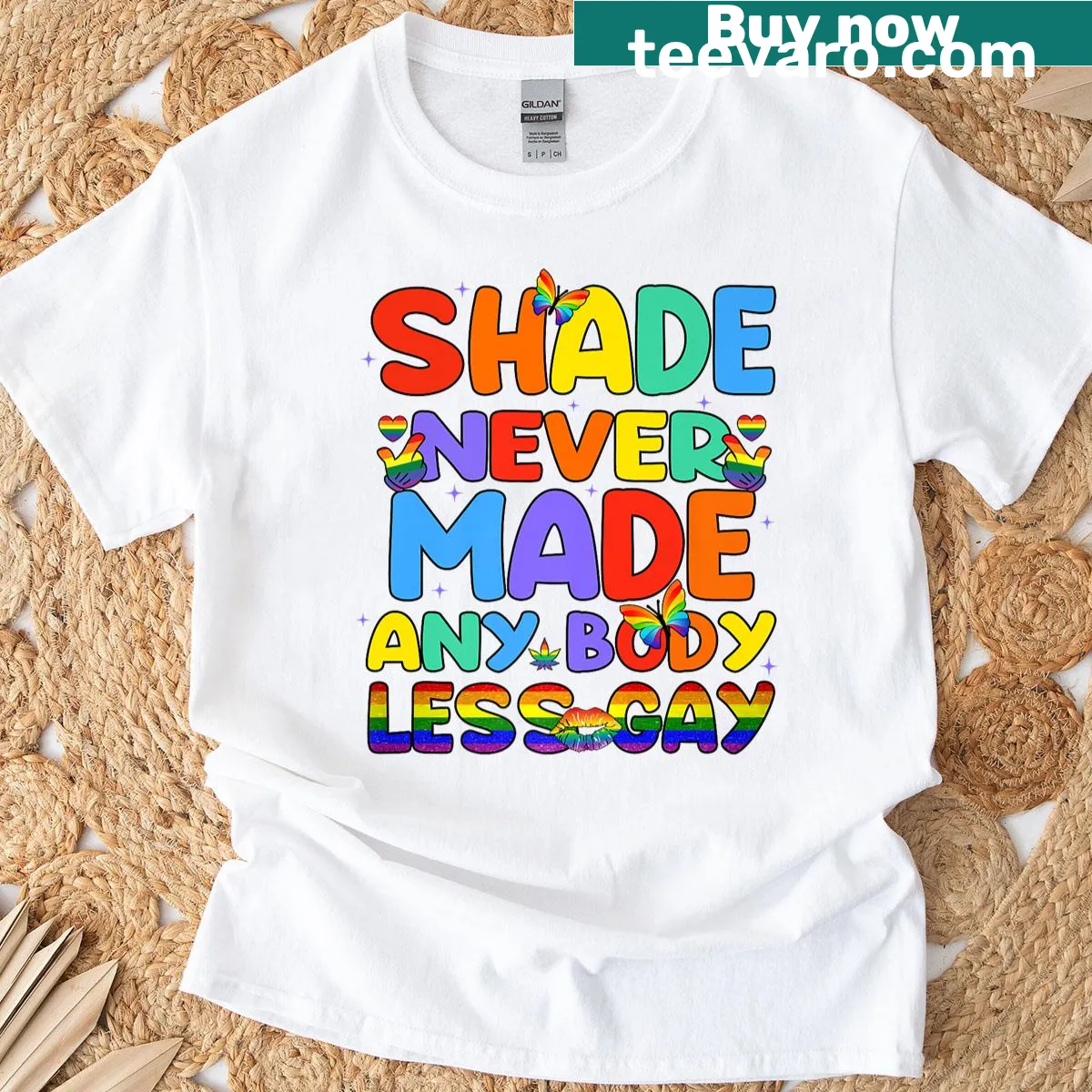 Funny LGBTQ+ ally text graphic on a premium t-shirt — on a men's t-shirt