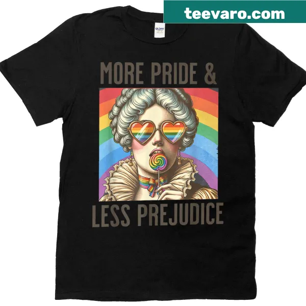 Vintage shirt with 'More Pride Less Prejudice' statement