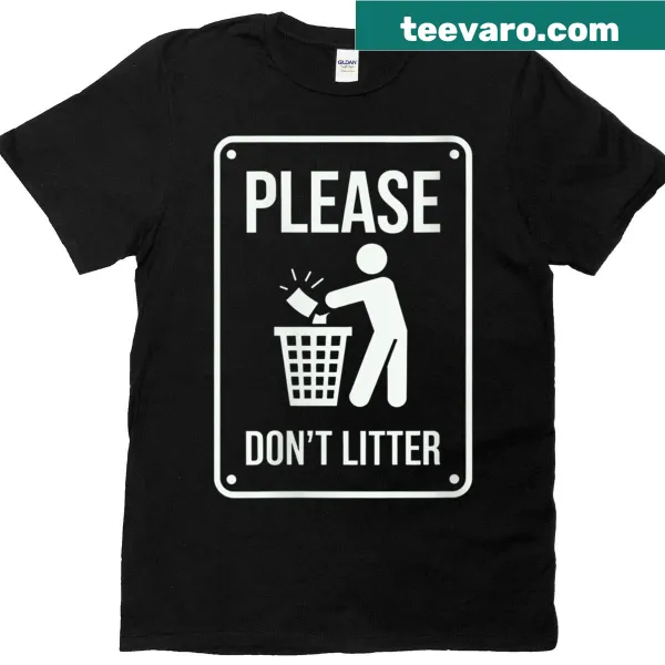Earth Day t-shirt with anti-littering and recycling message