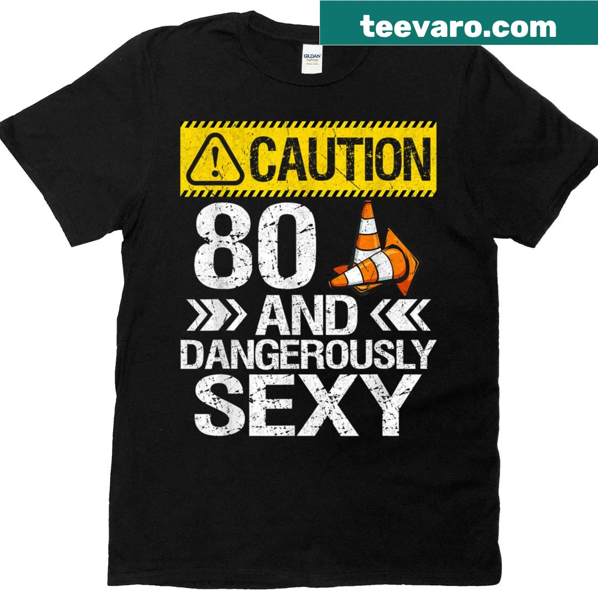 Fun typography celebrating an 80th birthday — on a men's t-shirt