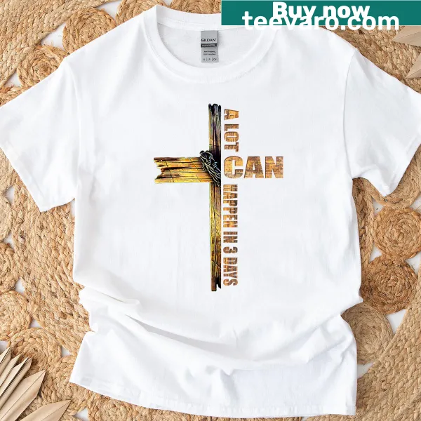 Easter-themed T-shirt with message about renewal in 3 days