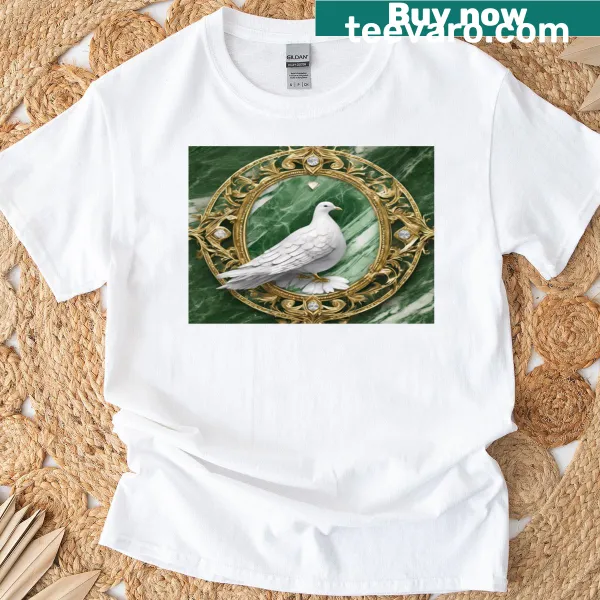 Scoop neck t-shirt with a modern marble pattern