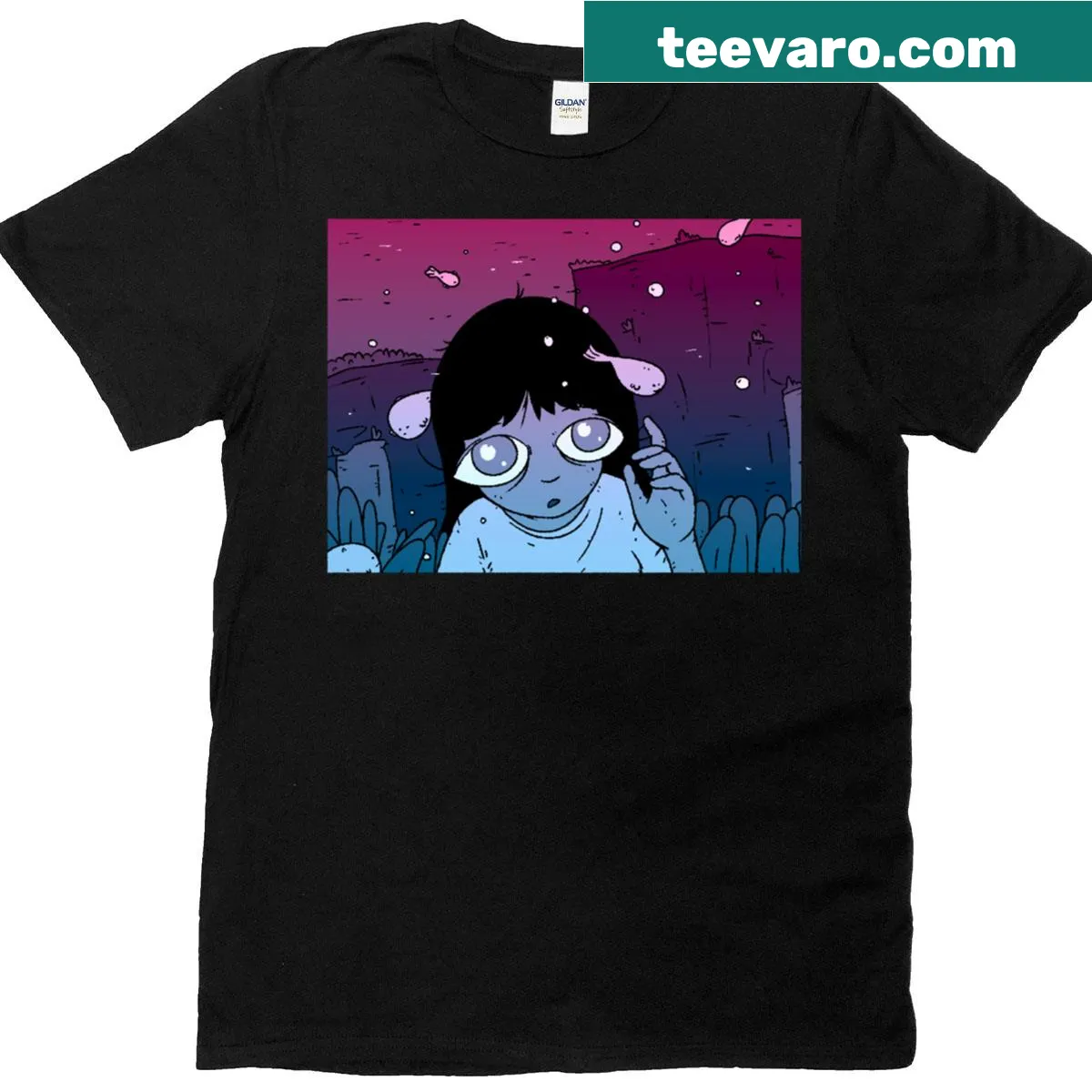 Funny T-shirt with playful slogan about fish — on a men's t-shirt