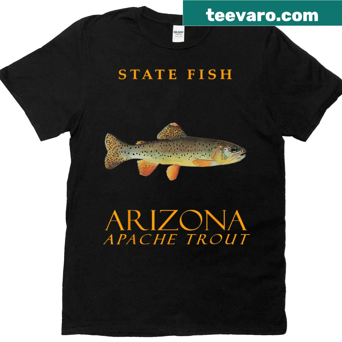Illustration of Apache Trout on Arizona Territory T-shirt — on a men's t-shirt