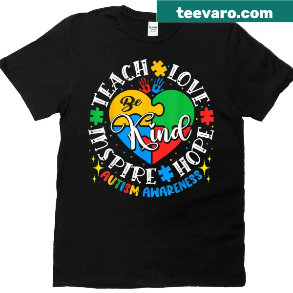 Inspirational Autism Teacher T-shirt with teaching message